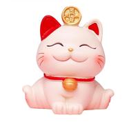 Cyrank Chat de Bienvenue, Mini Chine Swing Cat Lucky Cat Figurine Maneki Neko Fortune Fortune Chat Chanceux Japonais Chat Chanceux Mignon décoration Japonaise Statue Fortune Cat (04)