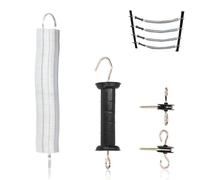 Cyrank Farming Kit Poignée Et Ressort Portillon, Poignées De Portail Isolées pour Clôture électrique Ensemble De Poignées De Portail à Ressort pour Clôture Pâturages