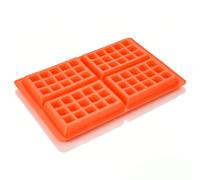 Cyrank Moules à gaufres, 4 cavités moules à gaufres en silicone moules de fabrication de gaufres moules de fabrication de chocolat de gâteau antiadhésifs pour la cuisson de bonbons de gâteau
