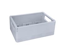 Cyrank Panier De Rangement en Plastique, Petit Panier en Plastique Empilable, Paniers De Rangement Pliants, Caisses Colorées Pliantes, Boîte De Rangement De Bureau pour la Maison(Bleu)