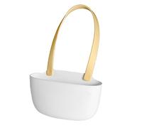 Cyrank Panier Suspendu pour égouttoir d'évier, Support Suspendu pour égouttoir d'évier, Sac de Panier de vidange Souple et Flexible pour Le Rangement et l'organisation de la Cuisine (Blanc Jaune)