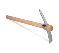 Cyrank Pioche De Pioche, Pioche D'herminette Forgée De 15,7 Pouces avec Manche en Bois, Pioche De Désherbage, Cultivateur à Main, Pioche De Jardin pour Le Jardinage, Ameublir Le Sol