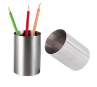 Cyrank Porte-baguettes de cuisine en acier inoxydable, 2pcs jardinière succulente ronde en métal stylo porte-crayon brosse organisateur de bureau décoratif pour la maison de l'école