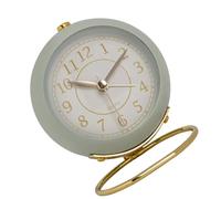 Cyrank Réveil de Chevet, Pas de TIC - tac Pile alimenté Horloge de Bureau réveil Vintage Petite Horloge de Chevet Petite Horloge de Bureau Pile alimenté réveil Silencieux, 9x6.3x10.5cm (Vert Clair)
