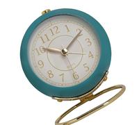 Cyrank Réveil De Chevet, sans Tic-tac Alimenté par Batterie, reveil Matin, Alarm Clock, Petite Horloge De Chevet, Réveil Silencieux, Horloge Analogique pour Bureau De Chambre, reveil Silencieux(Bleu)