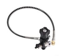 CYRENT Adaptateur de recharge de valve de sécurité 7814UNF double jauge 6000 psi haute pression avec tuyau de 50 cm pour cylindre en fibre de carbone 7/8-14UNF longue durée