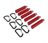 CYRENT Lot de 6 bandes de rangement à 10 trous avec mousqueton | 6 organiseurs d'embouts à 10 trous avec mousqueton. Peut contenir des embouts et des pilotes de 0,6 cm. Compacte. Pour