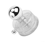 CYRENT Poignée de porte à ventouse en plastique transparent avec crochet pour salle de bain en verre, douche, portes coulissantes, installation sans perçage, 79 x 60 mm (transparent)