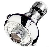 CYRENT Rallonge d'aérateur de robinet rotatif à 360 degrés, deux modes, économie d'eau, tête de pulvérisation flexible, col de cygne pour cuisine, salle de bain, évier, argent