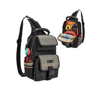 CYRENT Sac à outils tactique, organiseur d'électricien de 27,9 cm avec | Fonctionne pour les électriciens, les techniciens CVC et les équipes d'entretien. Le compartiment principal zippé s'ouvre en