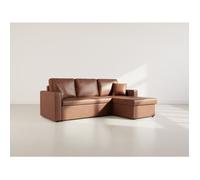 Bestmobilier Cyrus - Canapé d'angle réversible 4 Places - Convertible avec Coffre - en Simili