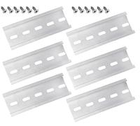 CYUaoao 6 Pièces Rails DIN Montage 35 x 100 MM Rail DIN | Aluminium U-Groove en Couleur d’Argent pour Installation de Disjoncteur ou de Relais