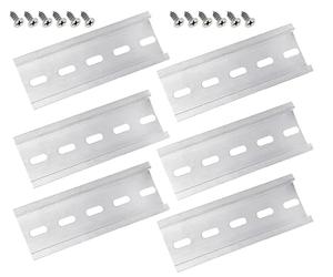 CYUaoao 6 Pièces Rails DIN Montage 35 x 100 MM Rail DIN | Aluminium U-Groove en Couleur d’Argent pour Installation de Disjoncteur ou de Relais