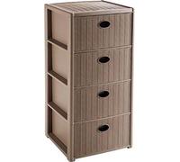 CZ armoire 4 tiroirs, brun, 80x40x40cm, im.rotin