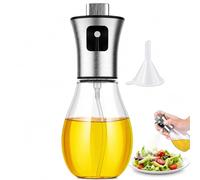 CZAYEFNH Vaporisateur Huile, Pulvérisateur d'huile pour huile alimentaire flacon d'huile verre, Spray Huile d'olive Portable avec Entonnoir Parfait pour Cuisine, Salade, Cuisson, BBQ, 200ml