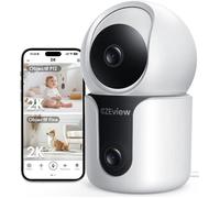 CZEview 2K+2K Indoor Camera Surveillance Dual Lens Night Vision 360° Pet Camera 2.4 & 5 GHz Wi-Fi Motion Detection