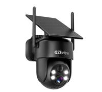 CZEview 2K/4K Camera Surveillance WiFi Extérieure Solaire sans Fil, Noire
