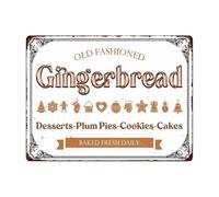 CZMDKEXM Fresh Daily Baked Treats Metal Sign Vintage Farmhouse Style Wall Decor for Kitchen Bakery Cafe or Coffee Bar 8 X 12 inch