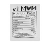 CZMDKEXM Funny Mom Facts Metal Tin Sign Mom Tribute Wall-Art Plaque Gift from Daughter Son for Mothers Day Birthday 8 X 12 in