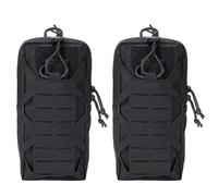 CZMYCBG Pochette de Ceinture Multifonction, Organiseur D'outils EDC avec Fixation MOLLE, Sac de Rangement Polyvalent pour les Activités de Plein Air, Idéal pour la Randonnée et le Camping(Black)