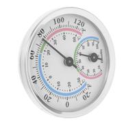 D’aluminium Mini Argenté Thermomètre en Analogique Alliage Hygromètre | Capteur Haute Précision, Mesure Double, Format Rond Léger, pour Sauna et Patio