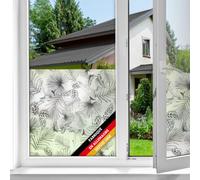 d-c-Fix Film pour fenêtre Anti Regard 0 45 cm x 1,5 m - Film occultant Statique pour vitres à Motif Moderne - adhérence Statique, Opaque, décoratif, Botanicals