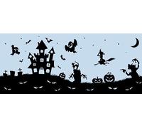 d-c-fix film pour fenêtre anti regard Fantasmagorique Halloween 20 cm x 1,5 m - film occultant statique pour vitres à motif moderne - adhérence statique, opaque, décoratif