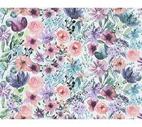 d-c-fix nappe toile cirée rectangulaire Floria 150 cm rund - nappe imperméable et anti tache style vintage pour table de cuisine, salle à manger ou jardin - contact alimentaire