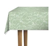 d-c-Fix Nappe Toile cirée rectangulaire Freshfield Verd 140 x 180 cm | nappe imperméable et anti tache style vintage pour table de cuisine, salle à manger ou jardin - contact alimentaire