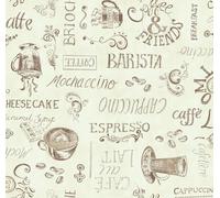 d-c-fix nappe toile cirée rectangulaire Ristretto crème 150 cm x 250 cm oval - nappe imperméable et anti tache style vintage pour table de cuisine, salle à manger ou jardin - contact alimentaire