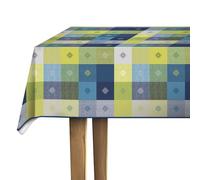 d-c-fix nappe toile cirée rectangulaire Victor bleu 140 cm x 110 cm eckig - nappe imperméable et anti tache style vintage pour table de cuisine, salle à manger ou jardin - contact alimentaire