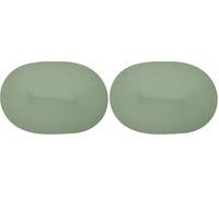 d-c-fix Set de Table sans PVC Vert Sauge - Lavable - Plastique Dessous Assiette - 30 cm x 45 cm Ovale (Lot de 2)