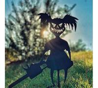D¿¿Coration De Cour En M¿¿Tal Pour Enfants, Jolie Silhouette Debout, Pour Jardin, Cour, Pierreries, Sculpture En Plein Air, Petit Diable, Maison