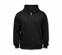 D&H CLOTHING UK Sweat à Capuche zippé Haut de Gamme Noir Adulte zippé Unisexe XS-6XL Pull en Polaire mélangé épais vêtements de Travail Sweat à Capuche Haut uni BNW Unisexe 6XL Noir