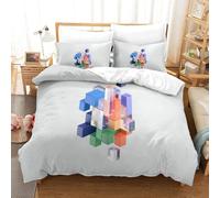 D Housse De Couette Cube Imprim¿¿ Motif Parure De Lit Avec Housse De Couette Et Taies D'oreiller Fermeture ¿¿Clair Doux Microfibre Hypoallerg¿¿Niquedouble£¿Xcm£©
