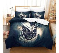 D Housse De Couette Cube Imprim¿¿ Motif Parure De Lit Avec Housse De Couette Et Taies D'oreiller Fermeture ¿¿Clair Doux Microfibre Hypoallerg¿¿Niquesingle£¿Xcm£©