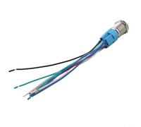 D Interrupteur à bascule 19 mm - 3 positions - 2NO2NC - En acier inoxydable E - IP66 IK09 - Avec LED 12-24 V - Étanche - Pour machine CNC - Appareil industriel - Navire - Avec prise de câble (vert)