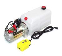 D&L Pompe hydraulique 56250 Réservoir de 5 l 12 V 2000 W Pompe camion benne AWZ Télécommande filaire, valve de retour intégrée