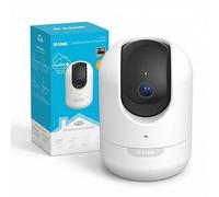 D-Link DCS-8610 Caméra Wi-FI Panoramique & Motorisée 2,5K QHD, Détection IA Personne & Chute, Vue 360° avec Suivi Auto, Vision Nocturne, Audio Bidirectionnel, Wi-FI Double Bande, Ethernet, microSD