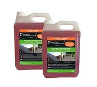 D-MOUSS PRO Démoussant Concentré Bidon 2x5L jusqu'à 1 000 m², Anti-Verdissure et Anti-Dépots Verts, Usage Multi Support (Toiture, Terasse, Façade, Pavé)