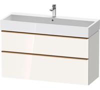 Duravit Duravit Meuble sous lavabo D-Neo 118,4x44,2cm, blanc/gris, 1 porte, 1 tiroir Quantité:1