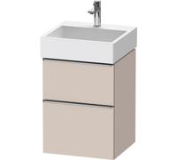 D-Neo Duravit Meuble sous-lavabo suspendu, 484x625x442mm, 1 tiroir, avec poignée acier inox brossé, DE4370070910000, Couleur: DÃ©cor taupe mat