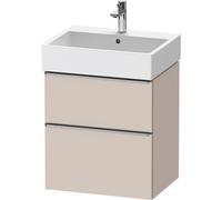 D-Neo Duravit Meuble sous-lavabo suspendu, 584x625x442mm, 1 tiroir, avec poignée acier inox brossé, DE4371070910000, Couleur: DÃ©cor taupe mat