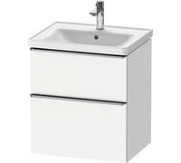 D-Neo Duravit Meuble sous-lavabo suspendu, 584x625x452mm, 1 tiroir, avec poignée acier inox brossé, DE4359070180000