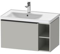 D-Neo Duravit Meuble sous-lavabo suspendu, 784x440x452mm, 1 tiroir, 1 compartiment ouvert sur le côté droit, avec poignée noir diamant, DE42580BD070000