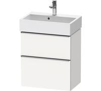 D-Neo Duravit Meuble sous-lavabo suspendu, Compact, 584x625x372mm, 1 tiroir, avec poignée acier inox brossé, DE4329070180000