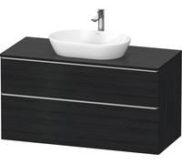 D-Neo Duravit Meuble sous-vasque sur console suspendu, 1200x664x550mm, 1 tiroir, 1 tiroir, avec poignée acier inox brossé, DE4969070160000, Couleur: Décor chêne noir