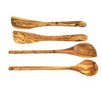 D.O.M. Die Olivenholz Manufaktur D.O.M. Set de Cuisine de 4 pièces en Bois d'olivier.