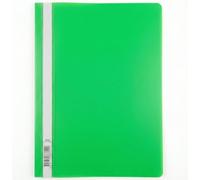 D.RECT | 25 Pièces Classeur Plat A4 perforé en plastique | Avec couvercle frontal transparent | Reliures en plastique à feuilles mobiles en film PP | Perforé - Euro Perforation Vert Clair