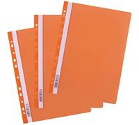 D.RECT | 25 Pièces Classeur Plat A4 perforé en plastique | Avec couvercle frontal transparent | Reliures en plastique à feuilles mobiles en film PP | Perforé - Euro Perforation Vert Clair